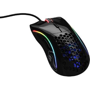 GLORIOUS Model D Wired Gaming Mouse - 68g Superlight Honeycomb Design, RGB, Ergonomic, Pixart 3360 Sensor, Omron Switches, PTFE Feet, 6 Buttons - Glossy White in Saudi Arabia