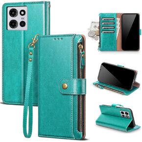 Compatible with Motorola Moto G 5G 2026/2025 / G Play 2026 Wallet Case with Card Holder RFID Blocking PU Leather Phone Case Flip Protective Cover Credit Card Slots Men Women,Wine Red in Saudi Arabia