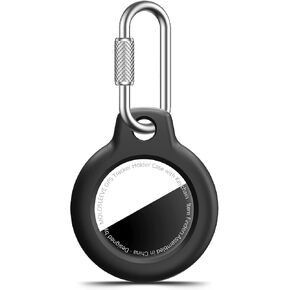 MOLOSLEEVE Holder Keychain for AirTag 2nd Gen & 1st PC Shell Case, Black in Kuwait