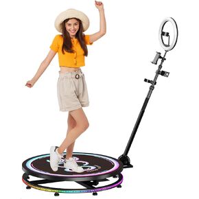 360 Photo Booth Machine with Software APP Remote Control for Parties People to Stand on Free Customize Logo - JIYANG Auto Slow Motion Rotating (45.3) in Saudi Arabia