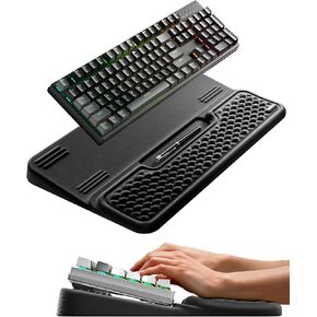 Vaydeer Wrist Rest with Keyboard Stand, Computer Wrist Support Pad, Ergonomic Keyboard Riser Holder Lift Tray with Wrist Pad, Soft Memory Foam Desk Cushion, Palm Hand Typing for Office Home Gift-Blue in Kuwait