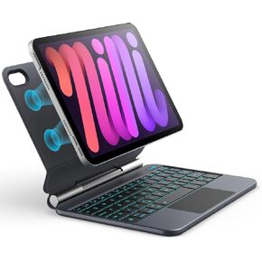 Keyboard Case for iPad mini 7 (A17 Pro, 2024) & mini 6 (2021) 8.3-inch,Magic-Style,Floating Cantilever Keyboard, Battery Display, 7-Color Backlit, Multi-Touch Trackpad,Auto Sleep/Wake,Space Black in Kuwait