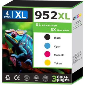 952XL Ink Cartridges Combo Pack Replacement for HP 952 XL Ink Cartridges Work With OfficeJet Pro 8710 7740 8715 8720 8210 8710 8702 8725 8702 8740 7720 8730 Cyan Magenta Yellow, Updated with V.19.9 in Kuwait