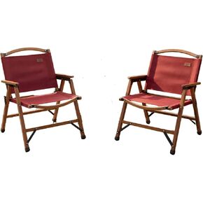 GYMAX Camping Chairs, 330lbs Folding Lawn Chair with Heavy Duty 900D Oxford Cloth & Lightweight Bamboo Frame, Outdoor Portable Camp Chairs for Picnic, Patio, Porch, Backyard, Fishing, Beach (2 Pieces) in Saudi Arabia