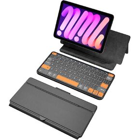 Universal Keyboard Plus Detachable, Dual Bluetooth Portable Keypad with Removable Stand & 7-Color Backlit, Wireless Travel Keyboard for iPad/Z Fold/Galaxy Tabs/Phones, Keypad for iOS/Android/Windows in Saudi Arabia