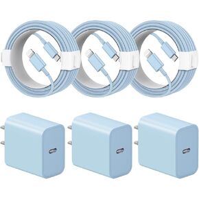 iPhone 14 13 12 11 Charger Fast Charging iPhone Fast Charger 3-Pack 20W iPad Charger 6FT C Chargers Fast Charging Cord Whit iPhone 14/14 Pro Max/13 Pro/13/12 Mini/12 Pro Max/11 Pro Max/Xs and iPad in Saudi Arabia