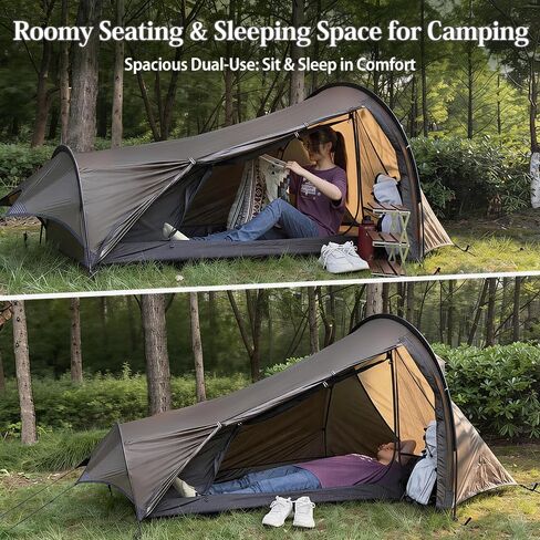 MC TOMOUNT 15D Nylon Ultralight Bivy Tent, Waterproof 1 Person Camping Tent in Kuwait