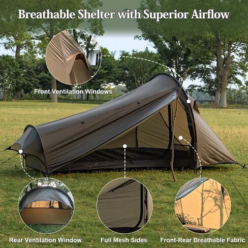MC TOMOUNT 15D Nylon Ultralight Bivy Tent, Waterproof 1 Person Camping Tent in Kuwait