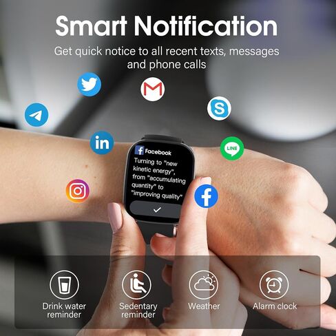 Csasan Smart Watch for Men Women(Answer/Make Call), 1.91" HD Screen Smartwatch Heart Rate/Sleep/Steps Monitor, 100+ Sports Fitness Watch, IP68 Waterproof in Saudi Arabia