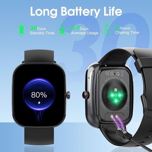 Csasan Smart Watch for Men Women(Answer/Make Call), 1.91" HD Screen Smartwatch Heart Rate/Sleep/Steps Monitor, 100+ Sports Fitness Watch, IP68 Waterproof in Saudi Arabia