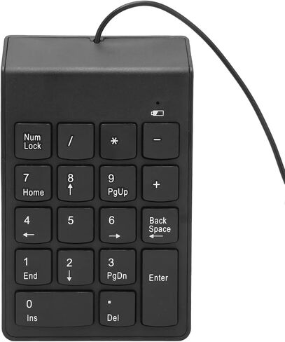 Cuifati 18 Keys Wired Numeric Keypad USB 2.0 Number Pad, Numpad for Laptop Desktop PC, Plug and Play Ergonomic Design with Nonslip Pad for Accountant Office School in Saudi Arabia
