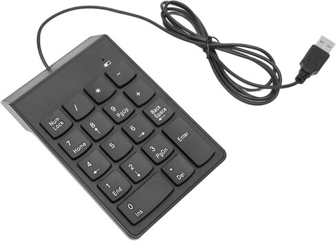 Cuifati 18 Keys Wired Numeric Keypad USB 2.0 Number Pad, Numpad for Laptop Desktop PC, Plug and Play Ergonomic Design with Nonslip Pad for Accountant Office School in Saudi Arabia