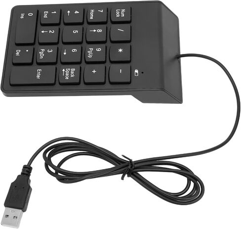 Cuifati 18 Keys Wired Numeric Keypad USB 2.0 Number Pad, Numpad for Laptop Desktop PC, Plug and Play Ergonomic Design with Nonslip Pad for Accountant Office School in Saudi Arabia