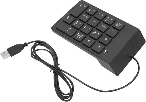 Cuifati 18 Keys Wired Numeric Keypad USB 2.0 Number Pad, Numpad for Laptop Desktop PC, Plug and Play Ergonomic Design with Nonslip Pad for Accountant Office School in Saudi Arabia