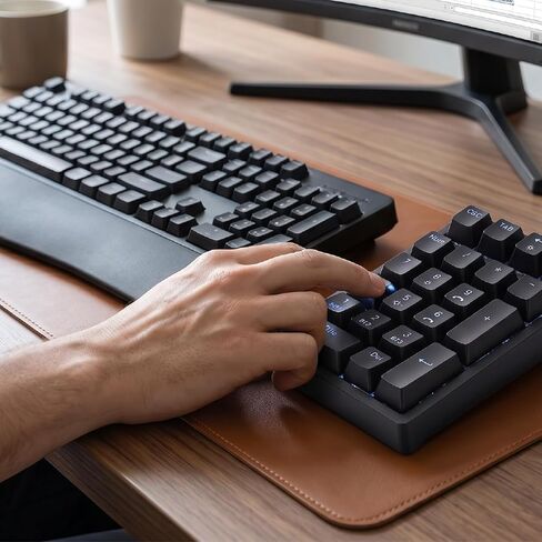 Fockety Mechanical Number Pad, BT Connection, 2.4G Wireless, Type C Wired 21 Keys Portable Numeric Keypad with RGB Light, Single Color Light, for Laptop PC Computer Notebook in Saudi Arabia