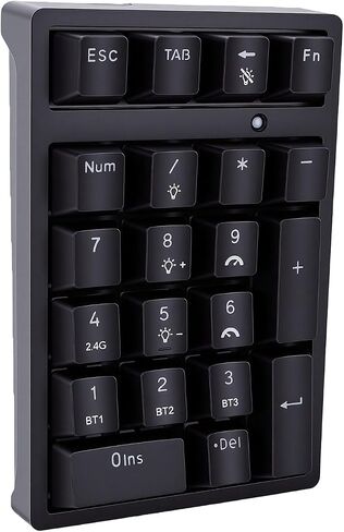 Fockety Mechanical Number Pad, BT Connection, 2.4G Wireless, Type C Wired 21 Keys Portable Numeric Keypad with RGB Light, Single Color Light, for Laptop PC Computer Notebook in Saudi Arabia