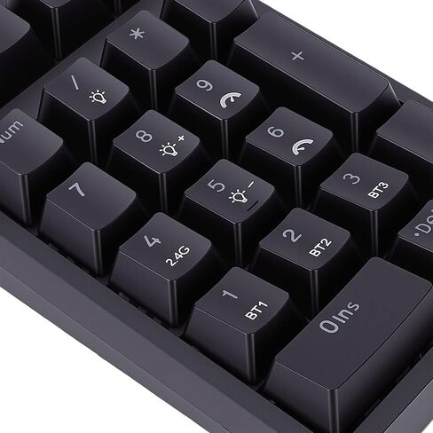 Fockety Mechanical Number Pad, BT Connection, 2.4G Wireless, Type C Wired 21 Keys Portable Numeric Keypad with RGB Light, Single Color Light, for Laptop PC Computer Notebook in Saudi Arabia