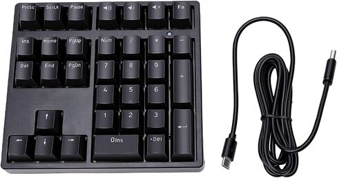 Fockety Number Pad, 34 Keys Mechanical USB Wired Numeric Keypad with RGB LED Backlit, PBT Keycaps, Red Switch, for Laptop Desktop Computer PC Notebook, 6 x 5.4 x 1.7in in Saudi Arabia