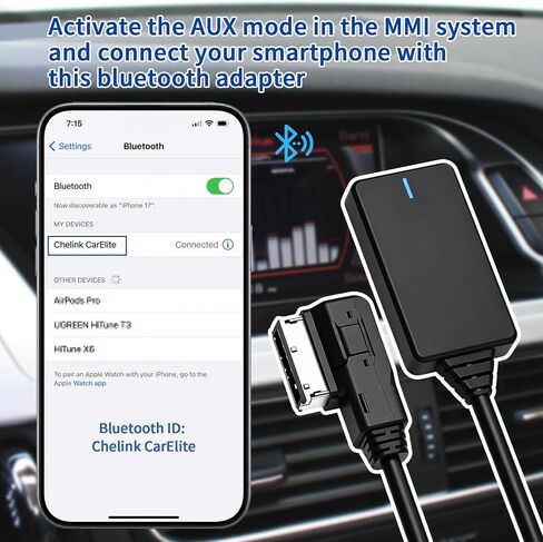 AMI Bluetooth Audio Adapter for Audi MDI MMI 3G System Bluetooth 5.0 in Saudi Arabia