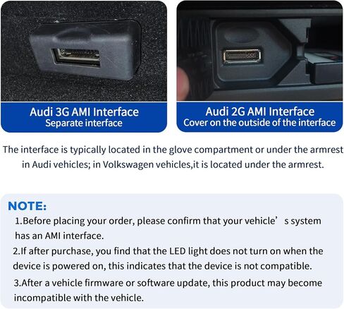 AMI Bluetooth Audio Adapter for Audi MDI MMI 3G System Bluetooth 5.0 in Saudi Arabia
