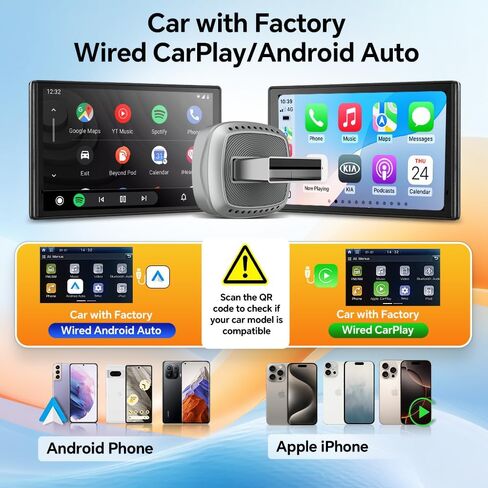 Wireless CarPlay Android Auto Dongle for Wired Cars in Saudi Arabia