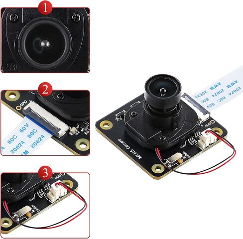 IMX415 IR-Cut 8MP Camera, IMX415 Sensor 98° FOV Wide-Angle Lens with 22-22pin 15-22pin Cable, Compatible with Raspberry Pi 5 / 4B+ / 3B+ / 3B/ Zero in Saudi Arabia