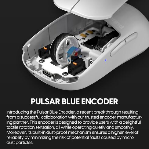Pulsar Gaming Gears X2V2 mini Wireless Gaming Mouse, Ultra Lightweight 1.80 oz (51 g), Symmetrical, Optical Switch, 2.4 Ghz 1 ms, 26000 DPI, PAW3395 Sensor (Mini, Wireless, White) in Kuwait