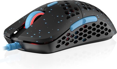 HK GAMING Mira M Ultra Lightweight Honeycomb Shell Wired RGB Gaming Mouse - Up to 12 000 cpi | 6 Buttons - 63g Only (Mira-M, Blue Phantom) in Kuwait