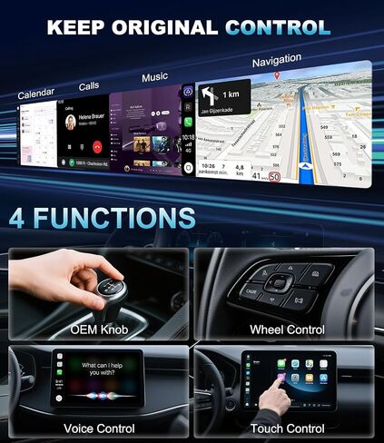 Wireless Carplay Adapter, Suitable for Vehicles Equipped with Cabled CarPlay, Plug and Play Feature enables Fast and Stable CarPlay Wireless Connection, Suitable for 900 Vehicles in Kuwait