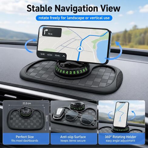 1Pcs Multifunction Car Anti-Slip for Phones,Keys(Black-Gray) in Kuwait