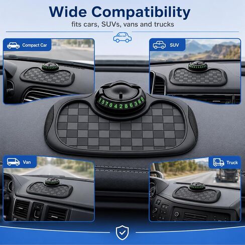 1Pcs Multifunction Car Anti-Slip for Phones,Keys(Black-Gray) in Kuwait