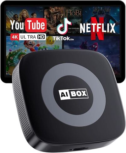 Ai Magic Box for Streaming Net/Flix/YouTube/TikTok, Wireless CarPlay Adapter Dongle Support TF Card for OEM Wired Car Play & Android Auto Cars Ai Box Carplay in Saudi Arabia