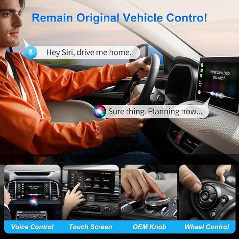 Ai Magic Box for Streaming Net/Flix/YouTube/TikTok, Wireless CarPlay Adapter Dongle Support TF Card for OEM Wired Car Play & Android Auto Cars Ai Box Carplay in Saudi Arabia