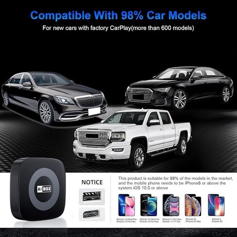 Ai Magic Box for Streaming Net/Flix/YouTube/TikTok, Wireless CarPlay Adapter Dongle Support TF Card for OEM Wired Car Play & Android Auto Cars Ai Box Carplay in Saudi Arabia
