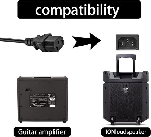 C13 Power Cord Replacement for Epson, Optoma, ViewSonic, NEC Projector and TV Computer Monitor -18 AWG, 3 Prong Plug, 6 FT in Kuwait
