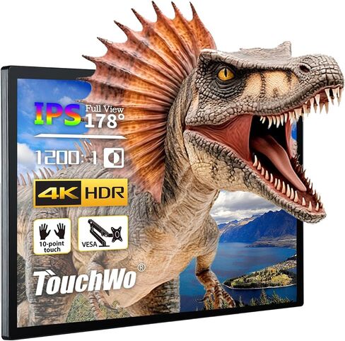 55 inch Capacitive Multi-Touch Screen Industrial Monitor, 16:9 Display 4K, Built-in Speakers, USB, VGA, DP & HD-MI Ports, Digital Signage Displays and Player for Advertising in Kuwait