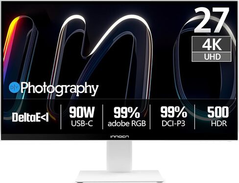 INNOCN 27" 4K 120Hz HDR500 USB-C 90W Monitor for MacBook/Mac mini - 16:9 IPS, DeltaE＜1, DP1.4, HDMI 2.1, Pivot Stand, CB27U1 in Kuwait
