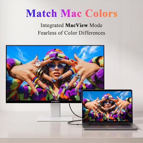 INNOCN 27" 4K 120Hz HDR500 USB-C 90W Monitor for MacBook/Mac mini - 16:9 IPS, DeltaE＜1, DP1.4, HDMI 2.1, Pivot Stand, CB27U1 in Kuwait