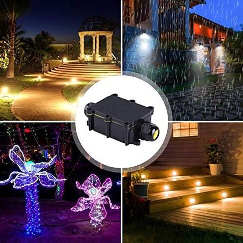 Junction Box Outdoor Waterproof IP68 2Way Plug Line M20 Coaxial Cable Connector Wire Range 5 to15mm Electrical External Power Cord Junction Boxes Protection Gland Electrical in Kuwait