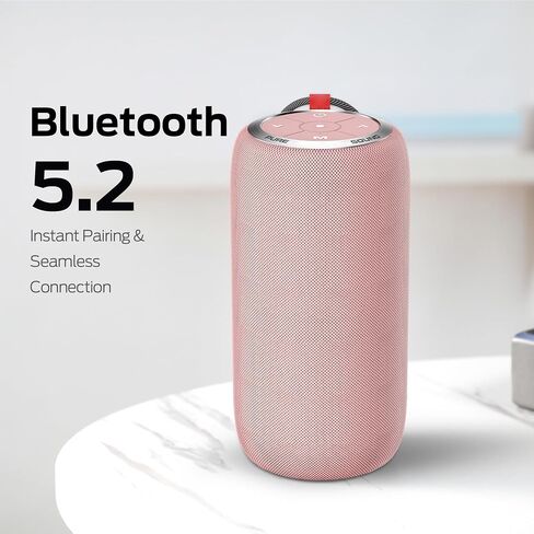 Oraolo Upgraded S310 Bluetooth Speaker, 30W Portable Speaker, 360° Stereo Sound with Punchy bass, TWS Pairing, IPX6 Waterproof, Bluetooth 5.2, 24H Playtime, Perfect for Outdoor, Beach, Party, Pink in Kuwait