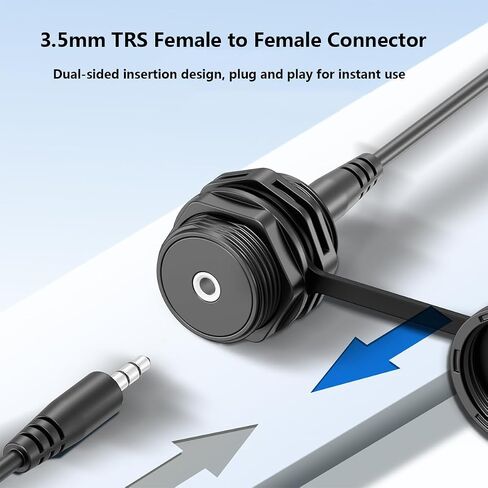 PENGLIN 2PCS Waterproof 3.5mm TRS Panel Mount Adapter in Kuwait