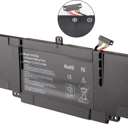 ASUNCELL C31N1339 Laptop Battery Replacement for Asus ZenBook UX303 UX303L UX303LA UX303LB UX303LN UX303UB TP300L Q302L Q302LA Serie 0B200-9300000 3ICP7/55/90 in Kuwait