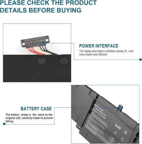 ASUNCELL C31N1339 Laptop Battery Replacement for Asus ZenBook UX303 UX303L UX303LA UX303LB UX303LN UX303UB TP300L Q302L Q302LA Serie 0B200-9300000 3ICP7/55/90 in Kuwait