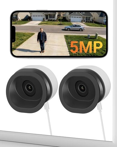 Anlapus 5MP 3K No Drill WiFi Magnetic Window Angle Mounted Security Camera in Kuwait