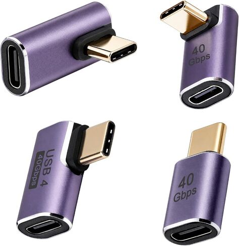 4 Style USB C Right Angle Adapter, 90 Degree Male to Female Adapter in Kuwait