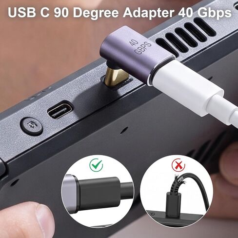4 Style USB C Right Angle Adapter, 90 Degree Male to Female Adapter in Kuwait
