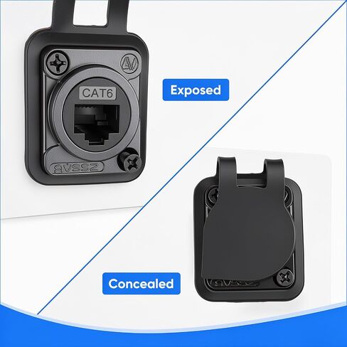 2PCS Shielded D-Type RJ45 Connector RJ45 Panel Mount Coupler in Saudi Arabia