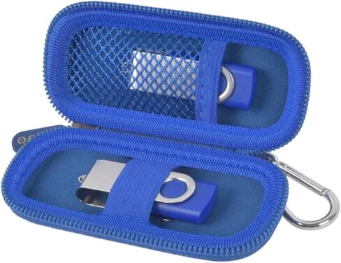 3pcs USB Flash Drive Case, SD Card Holder Compatible with Thumb, Memory Cards, SDXC SDHC Storage Bag(Case only)(Red Zipper) in Saudi Arabia