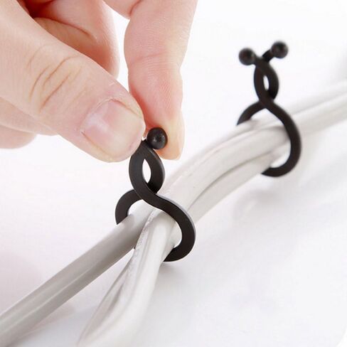 50 Pack PP Twist Ties,Reusable Cable Ties Assorted SIZE (D:11mm and 18mm) Cable Ties Cord Organizer Cord Management for Household, Office, Travel in Kuwait