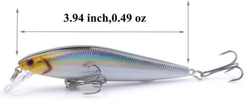 3 Pack Topwater Minnow bass Lures and Crankbait Plugs Baits Set for Bass Trout Salmon Walleye Redfish 59 in Saudi Arabia